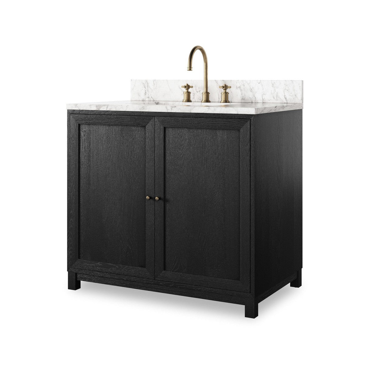 Millie Single Vanity - Satin Drifted Black Veneer