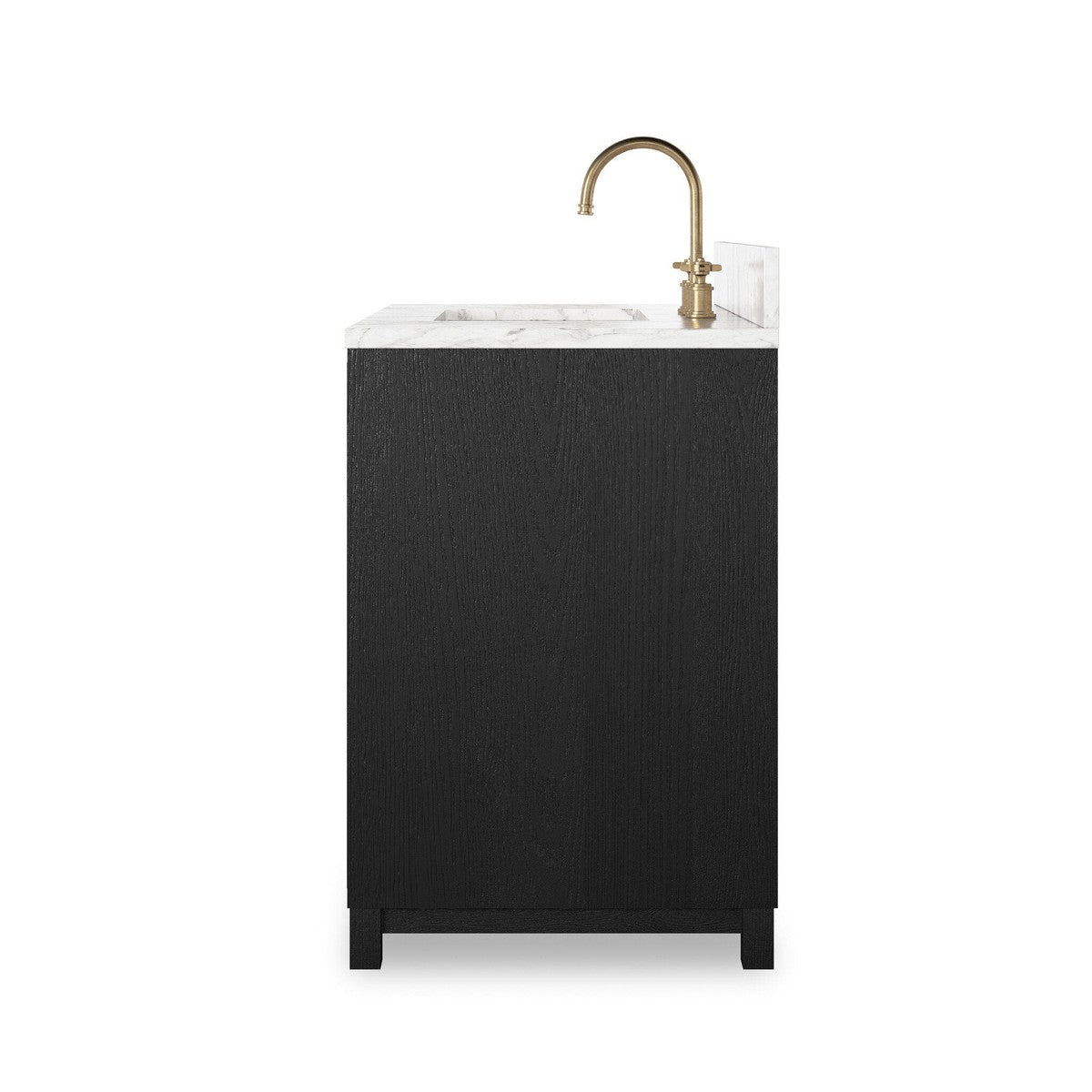 Millie Single Vanity - Satin Drifted Black Veneer