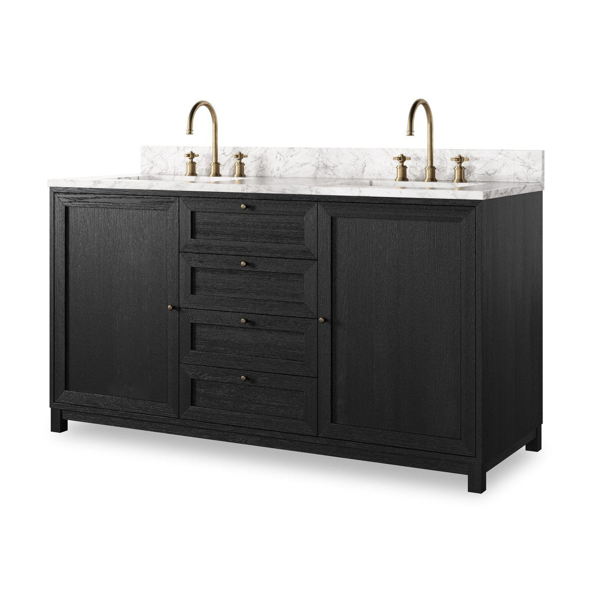 Millie Double Vanity - Satin Drifted Black Veneer