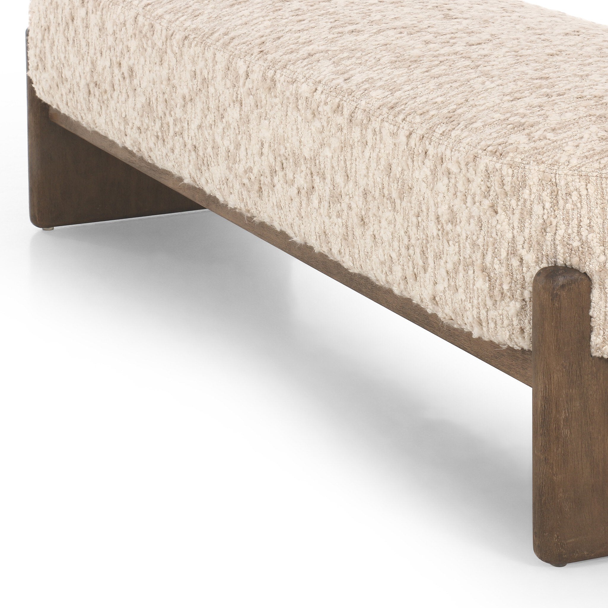 Kirby Accent Bench - Solema Cream - Cream, Natural