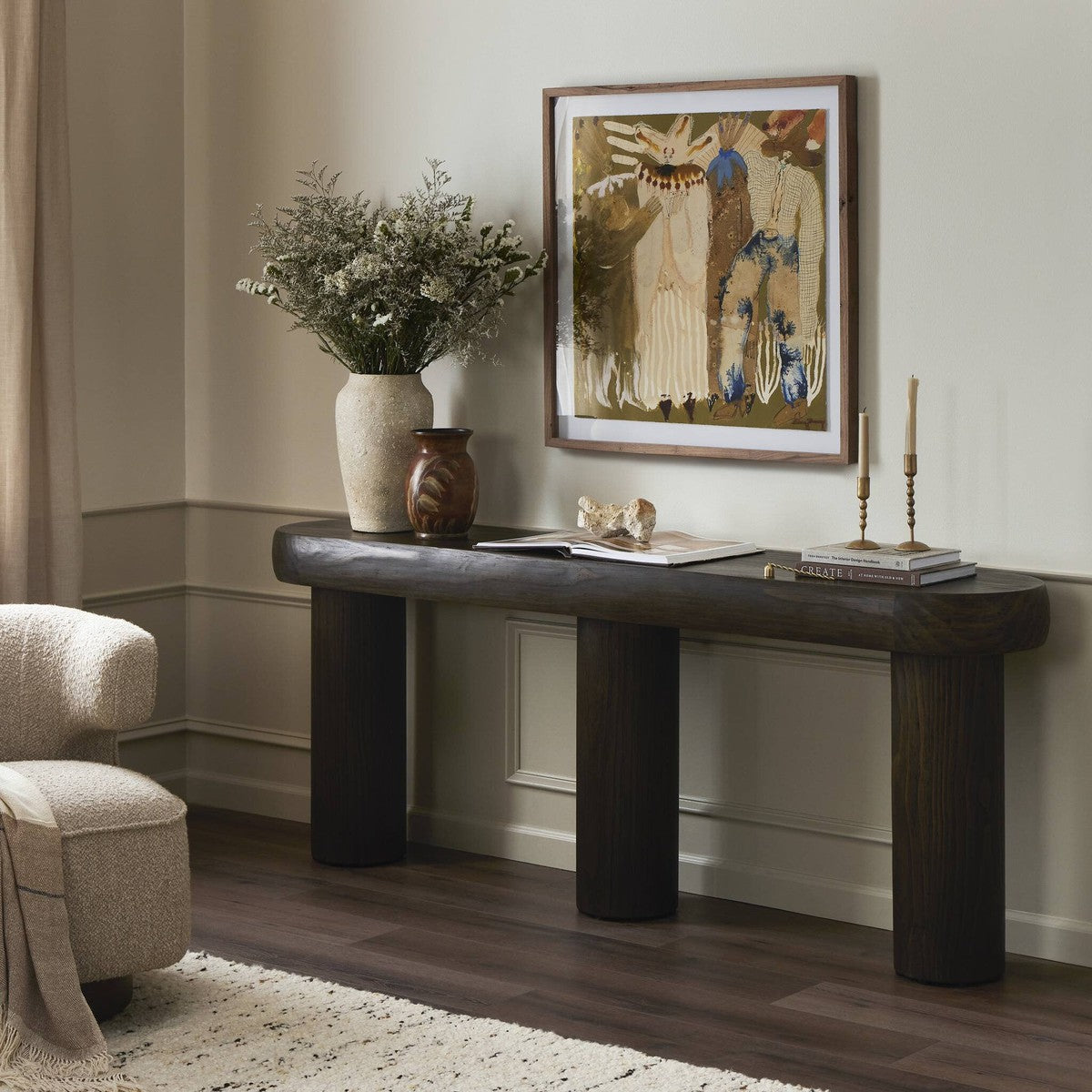 Sommer Console Table - Sienna Brown Pine