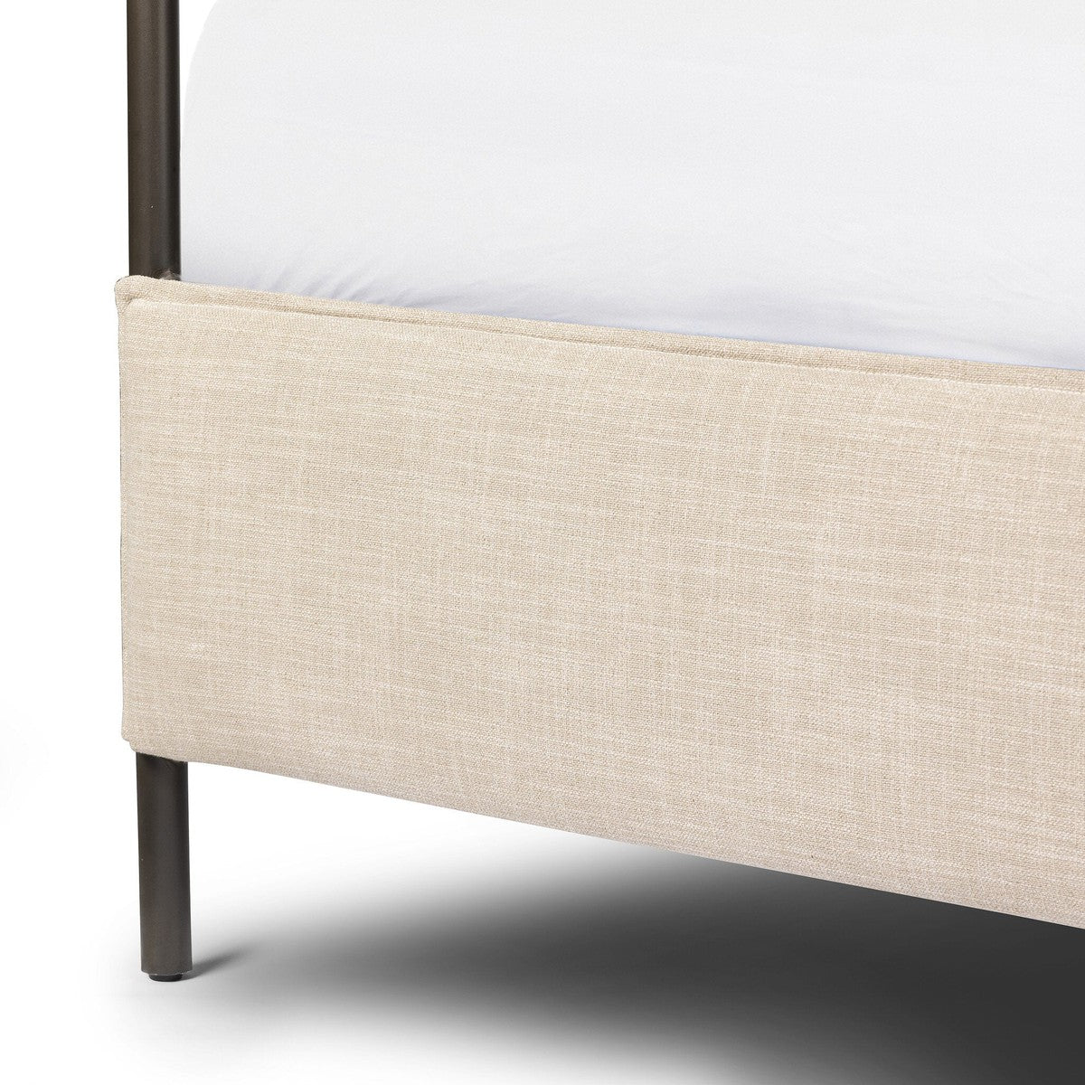 Leigh Canopy Bed - Palm Ecru - Beige, Black