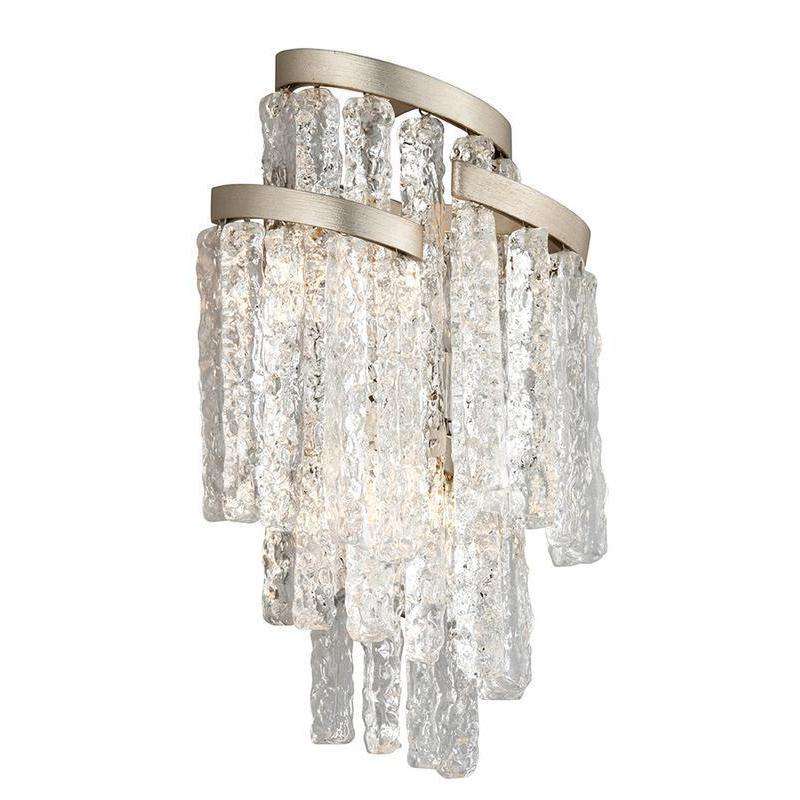 Mont Blanc 3Lt Wall Sconce Modern Silver Leaf-Corbett Lighting-CORBETT-243-13-Wall Lighting-1-France and Son