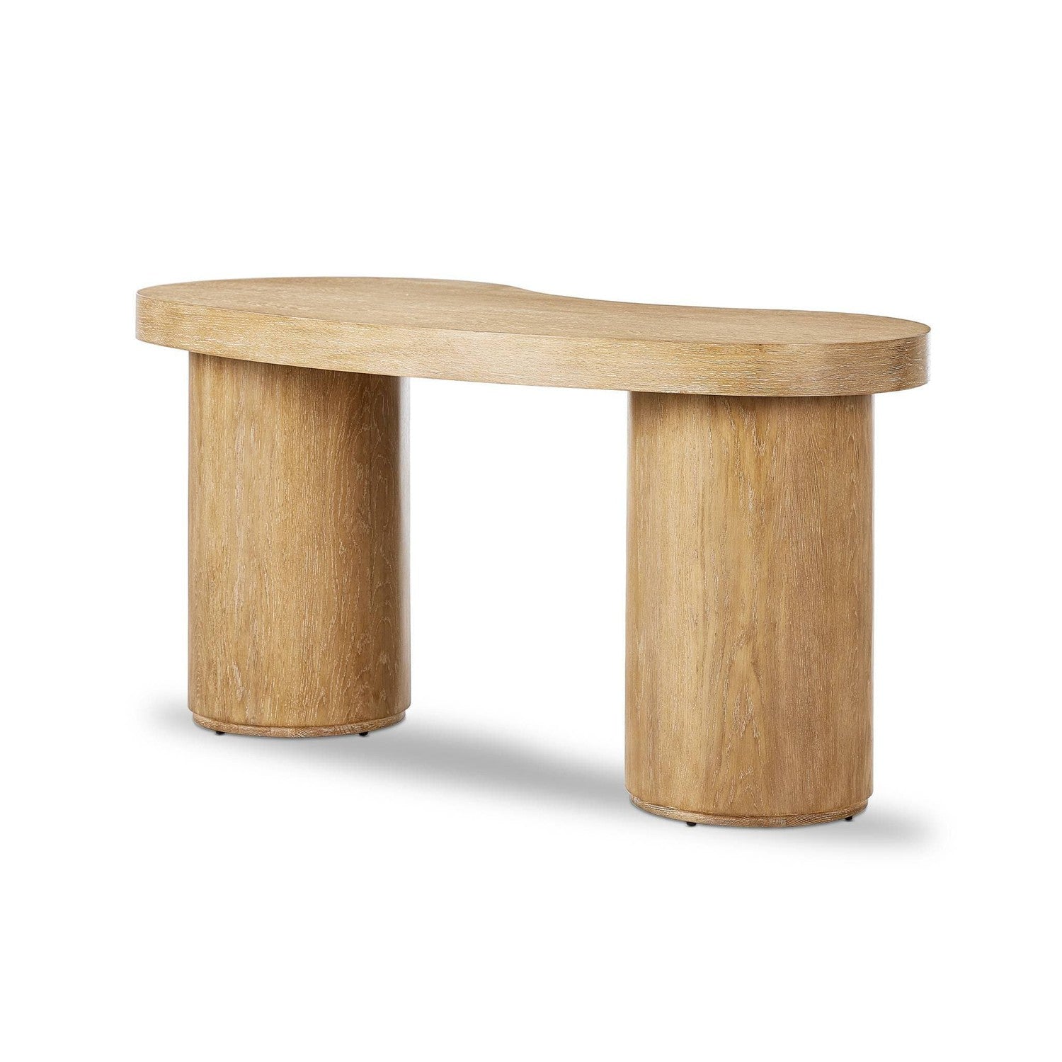 Leeds Kidney Desk - Blonde Oak Veneer