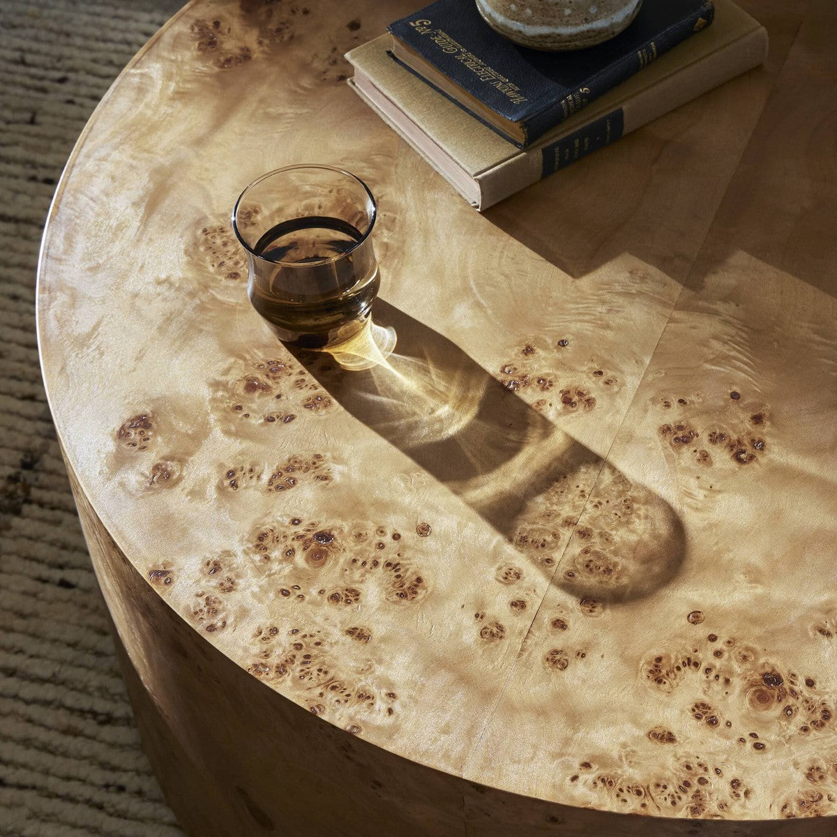 Caya Coffee Table - Caramel Burl