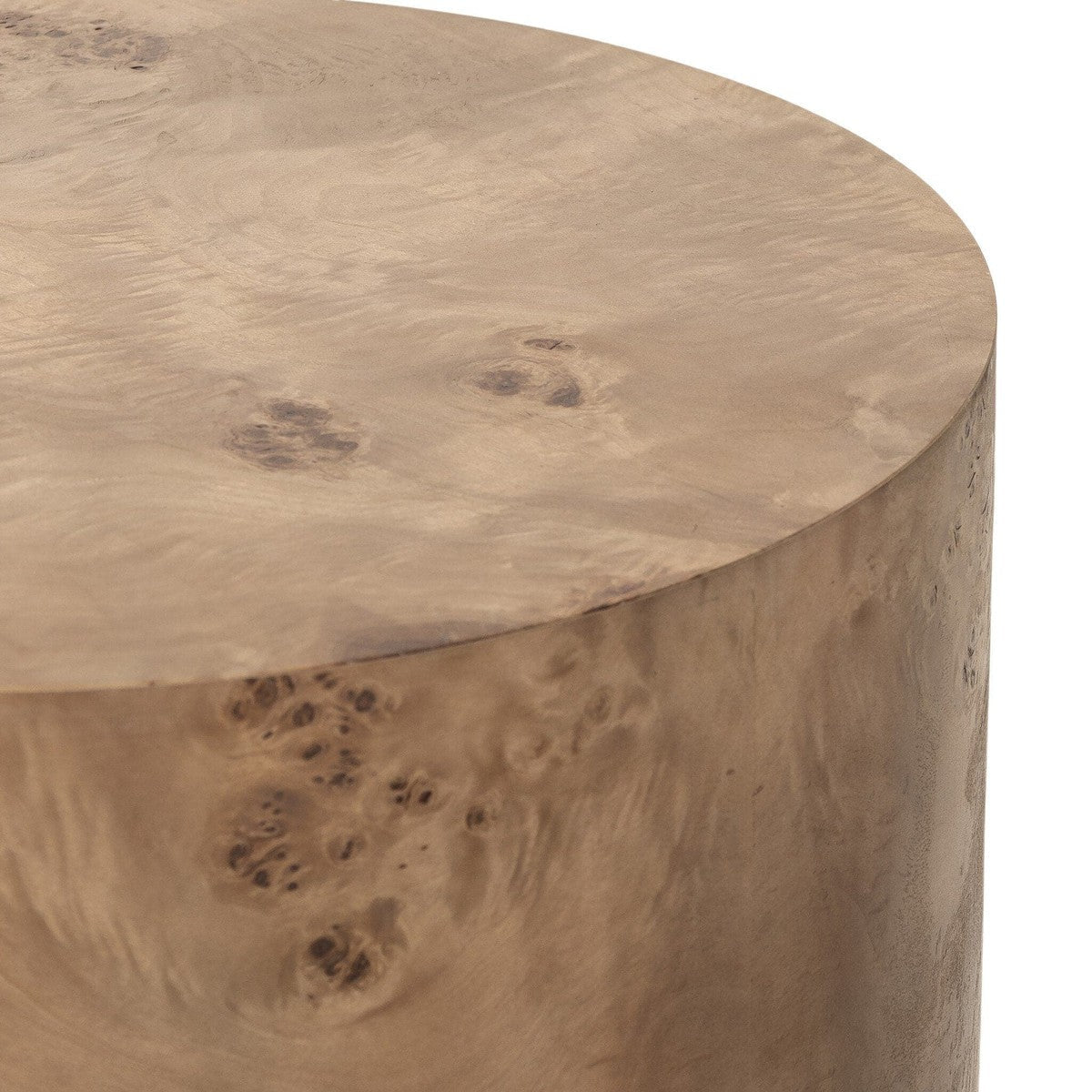 Caya End Table - Caramel Burl