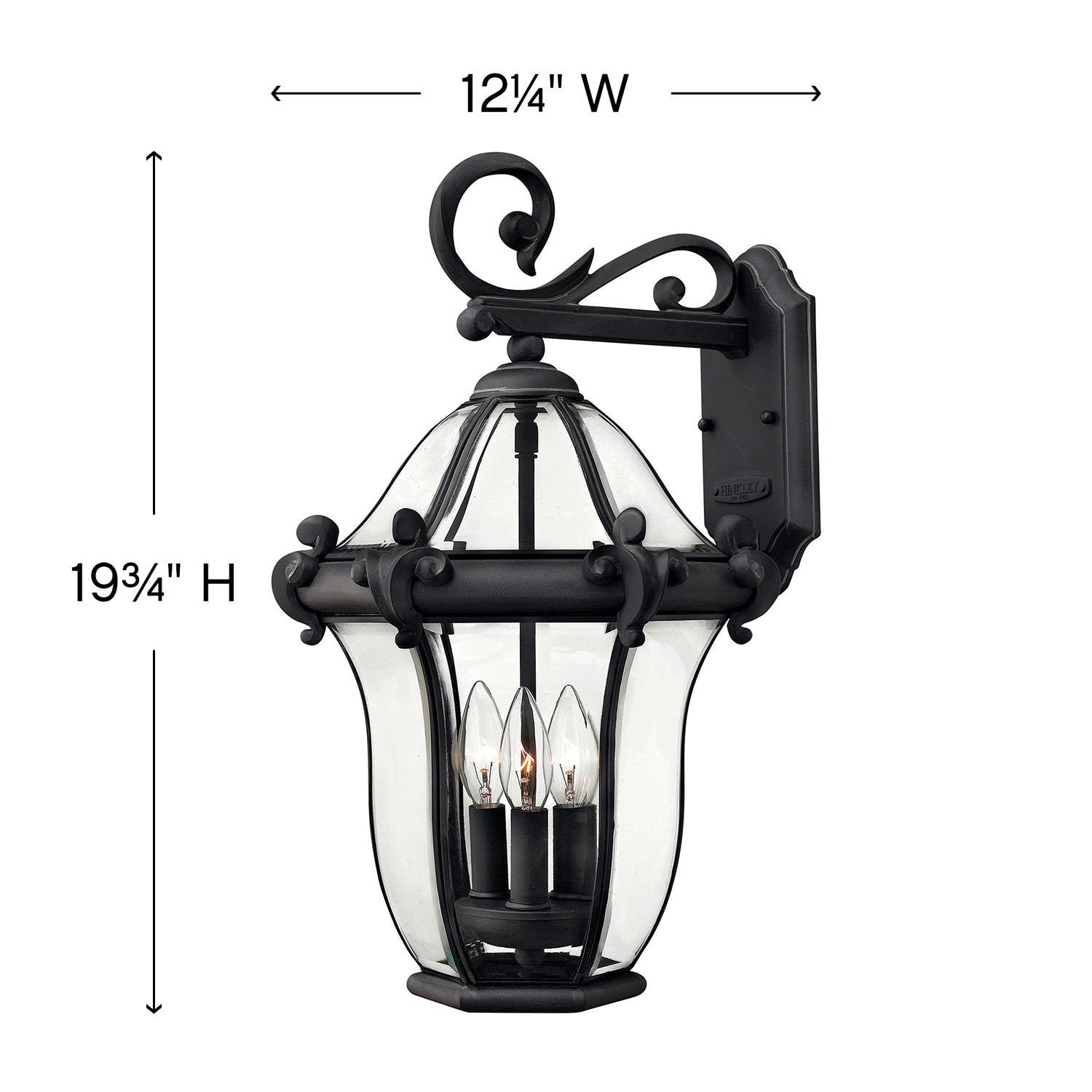 San Clemente Medium Wall Mount Lantern-Hinkley Lighting-HINKLEY-2444MB-Flush Mounts-3-France and Son