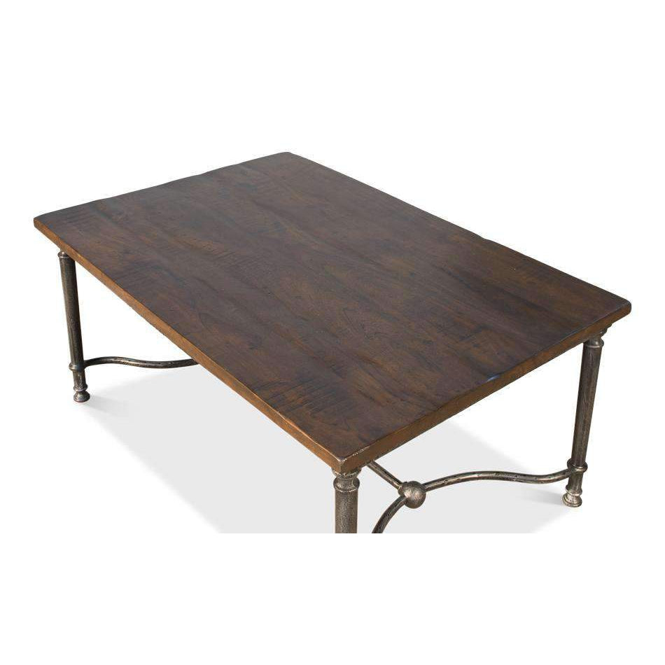 Layton Lodge Cocktail Table-SARREID-SARREID-24501-Coffee Tables-3-France and Son