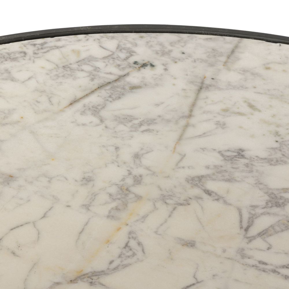 Balboa Outdoor Dining Table - Veined White Marble