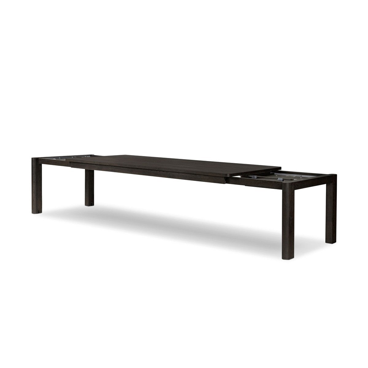 Noeline Double Extension Dining Table - Smoked Black Oak Veneer - Black