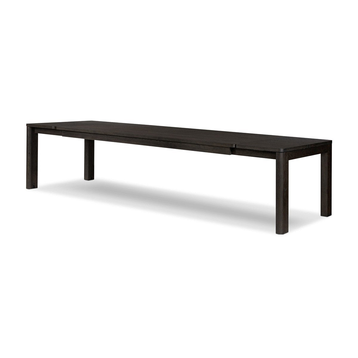 Noeline Double Extension Dining Table - Smoked Black Oak Veneer - Black