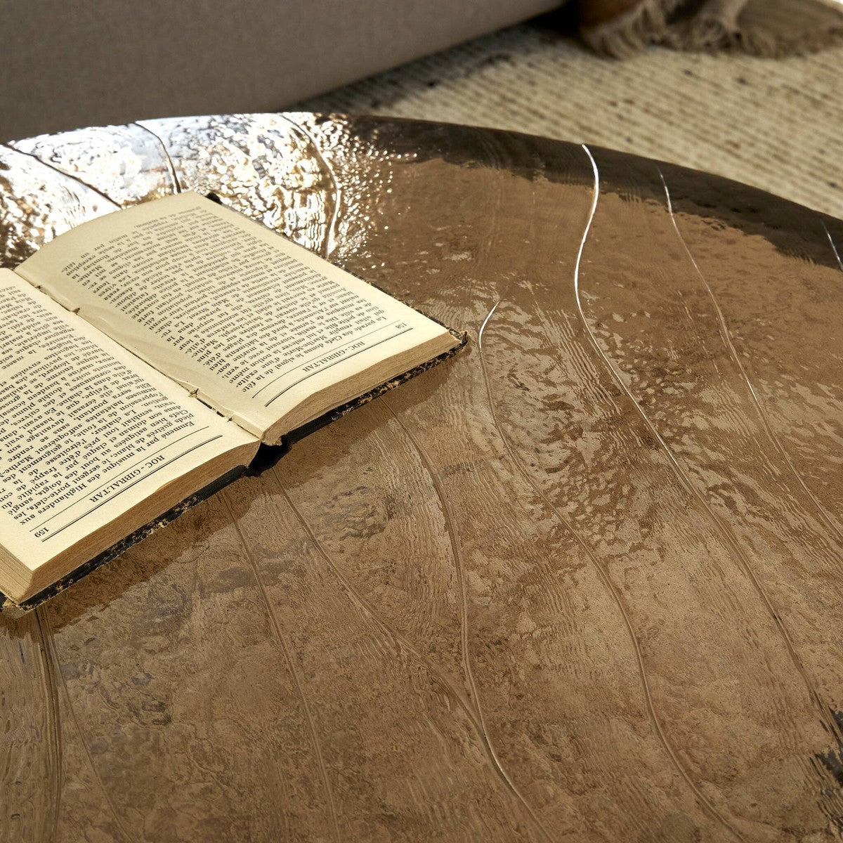 Yoko Nesting Table - Smoked Brown Cast Glass