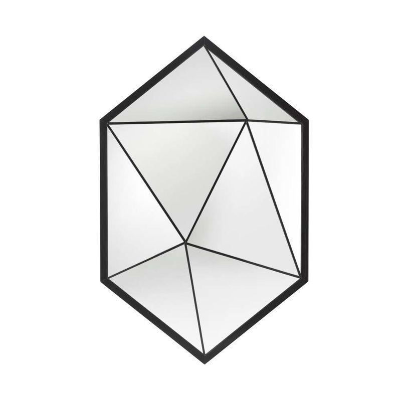 Vlad Hexagonal Wall Mirror-Theodore Alexander-THEO-AXH31005.C115-MirrorsBlack-2-France and Son