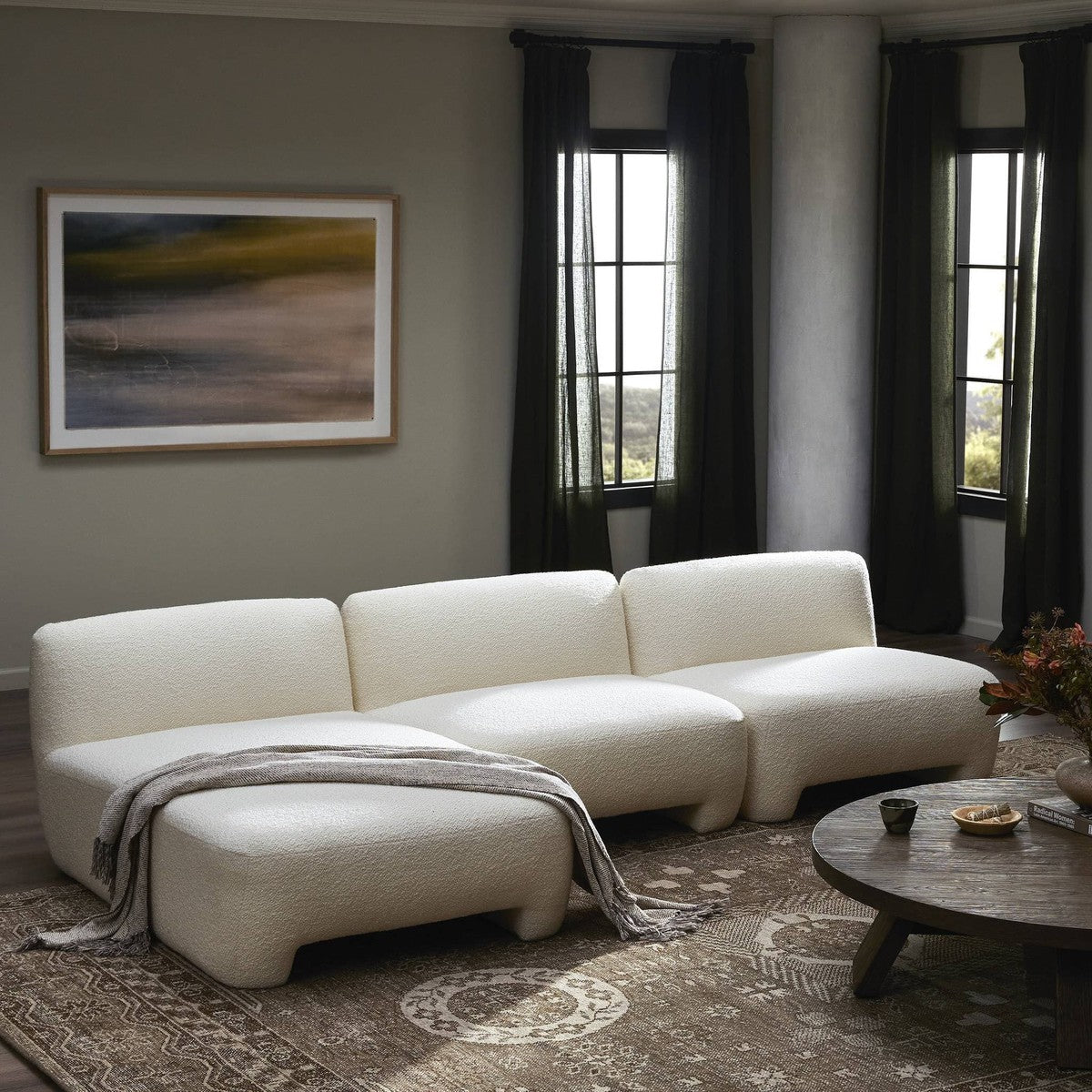 Kyler 3Pc Sectional - Durham Cream