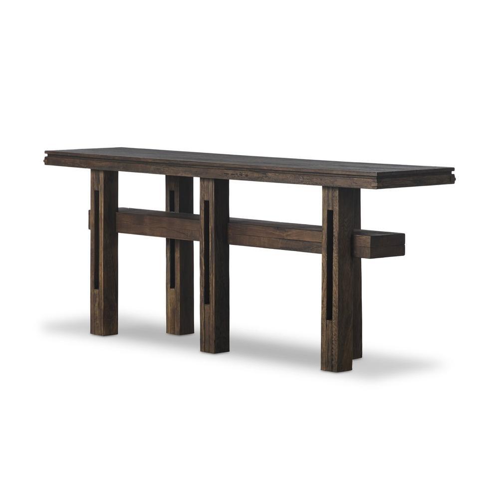 Alternate view of Contessa Console Table, featuring matte finish, wood, alder, and a long narrow console top.