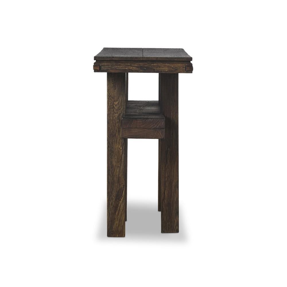 Additional view of Contessa Console Table in dark brown and espresso, featuring matte finish and a long narrow console top.
