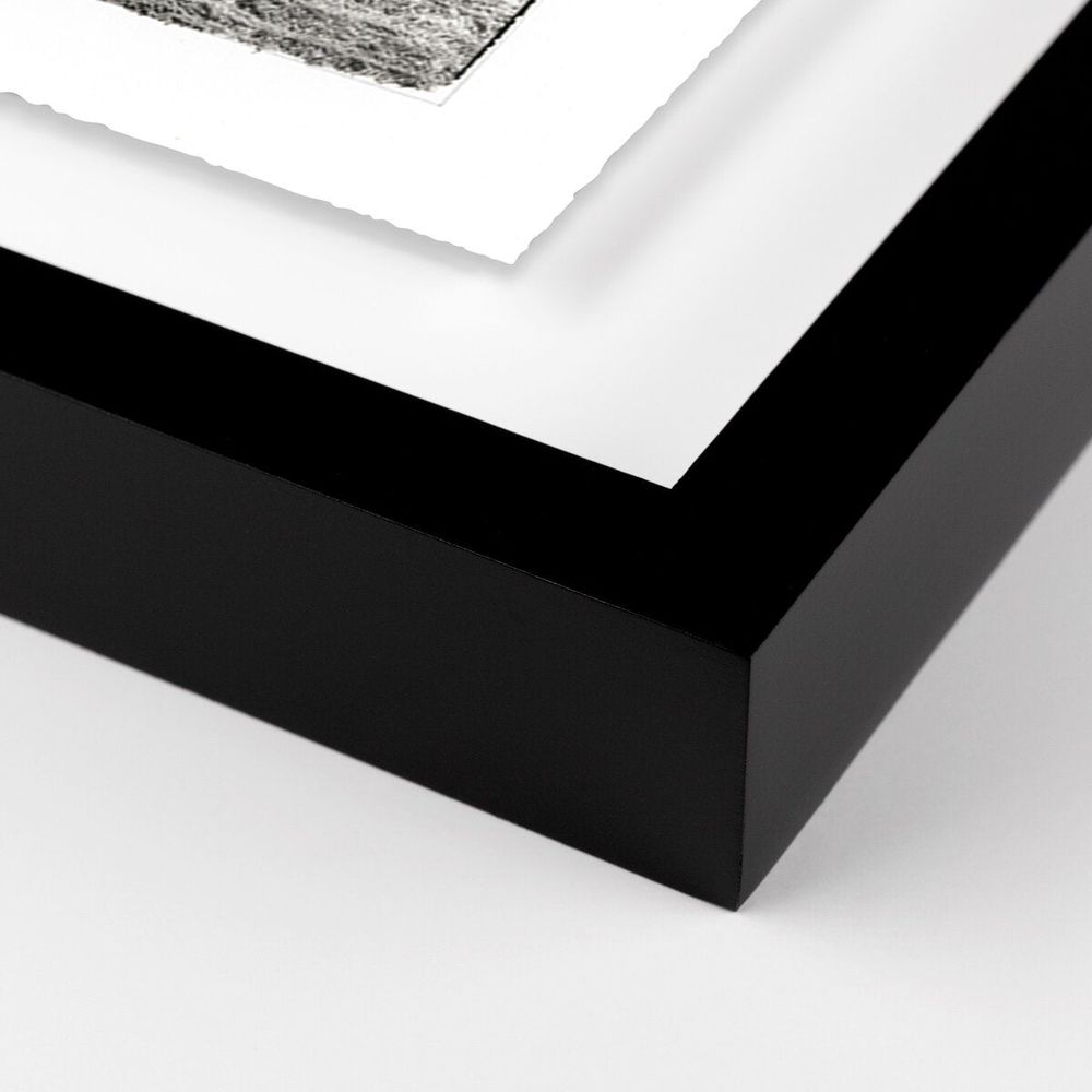 Wall Art Ocean Foam Pattern By Platinum Revival - 48"X38" - Black Maple - Framed Paper