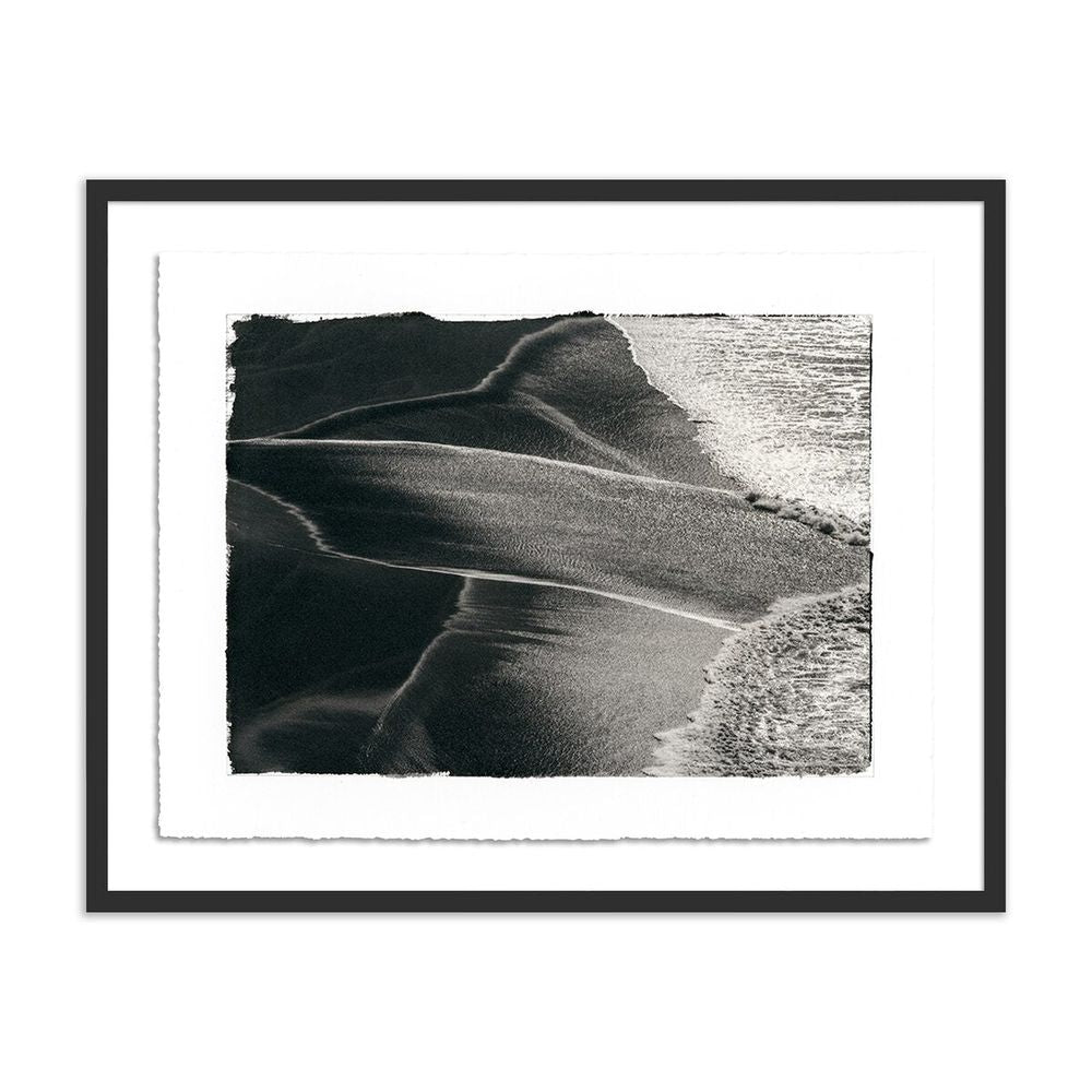 Wall Art Ocean Foam Pattern By Platinum Revival - 48"X38" - Black Maple - Framed Paper