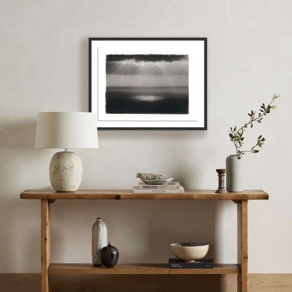 Wall Art Water Light By Platinum Revival - 32"X25" - Black Maple - Framed Paper