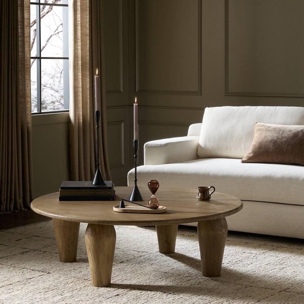 Additional view of Maricopa Large Coffee Table, featuring matte finish, wood, oak, and low coffee-table height.