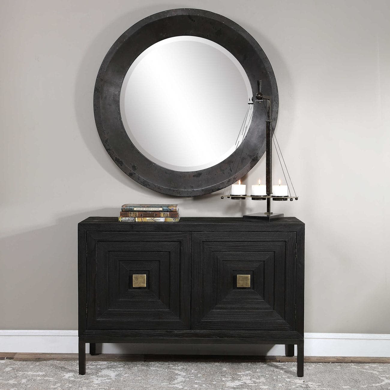 Aiken Dark 2 Door Cabinet-Uttermost-UTTM-24916-Sideboards & Credenzas-3-France and Son