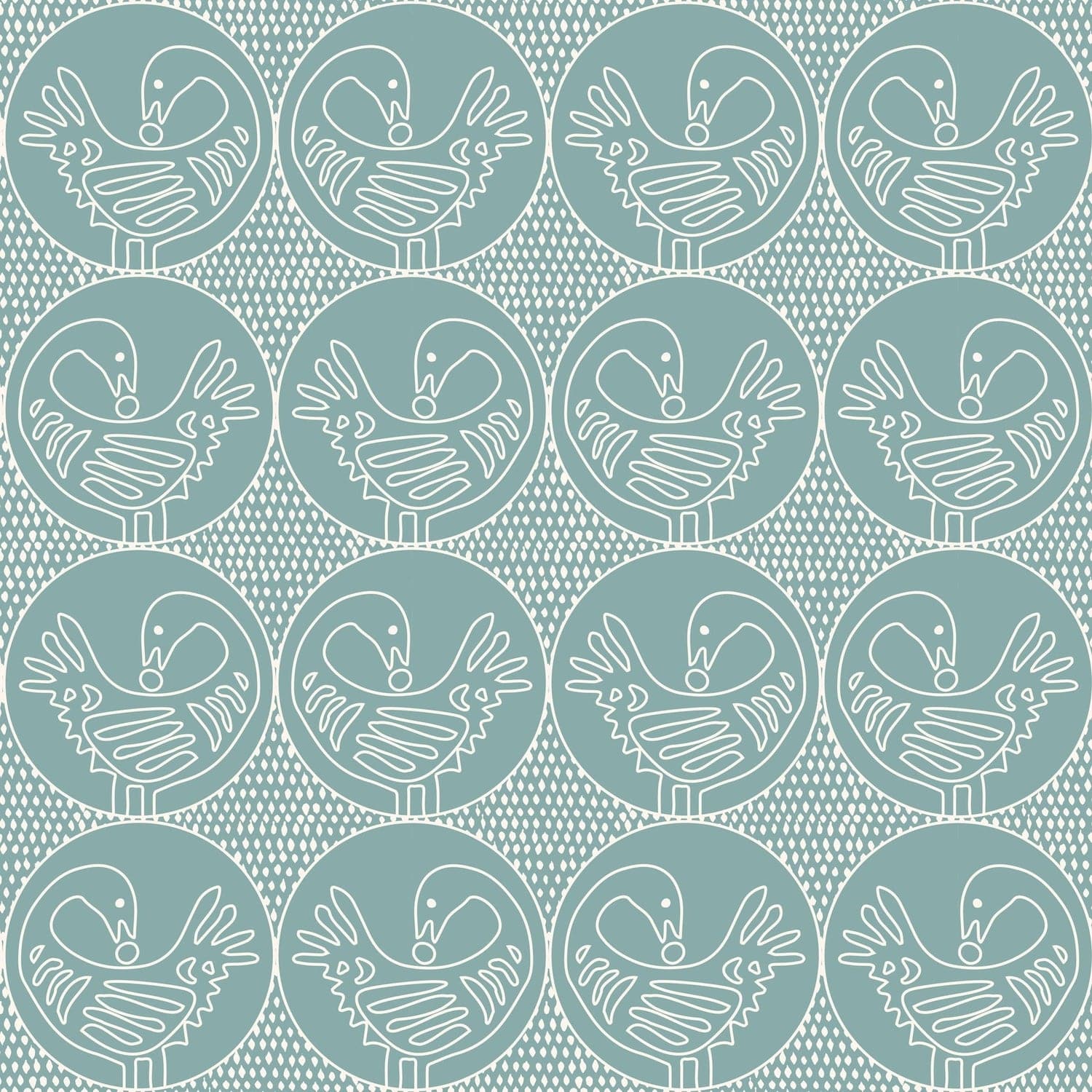 Sankofa Wallpaper-Mitchell Black-MITCHB-WCFM7-BL-PM-10-Wall DecorPatterns Sea Cliff Blue-Premium Matte Paper-1-France and Son