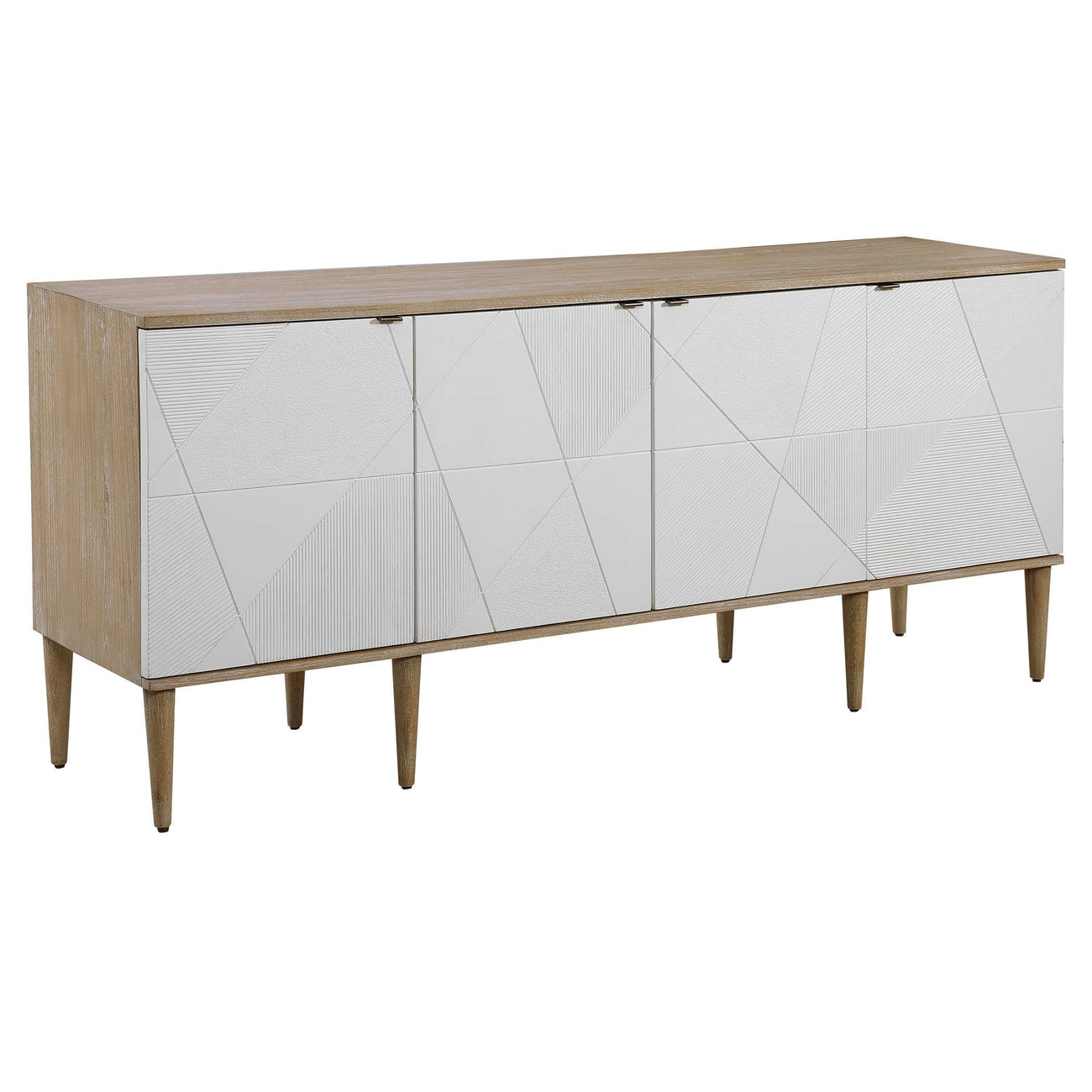 Tightrope 4 Door Modern Sideboard Cabinet-Uttermost-UTTM-25101-Sideboards & Credenzas-1-France and Son