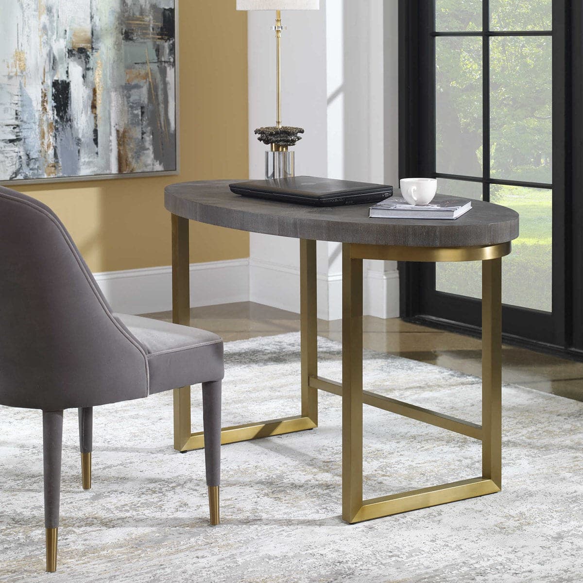 Taja Oval Desk-Uttermost-UTTM-25198-Desks-2-France and Son