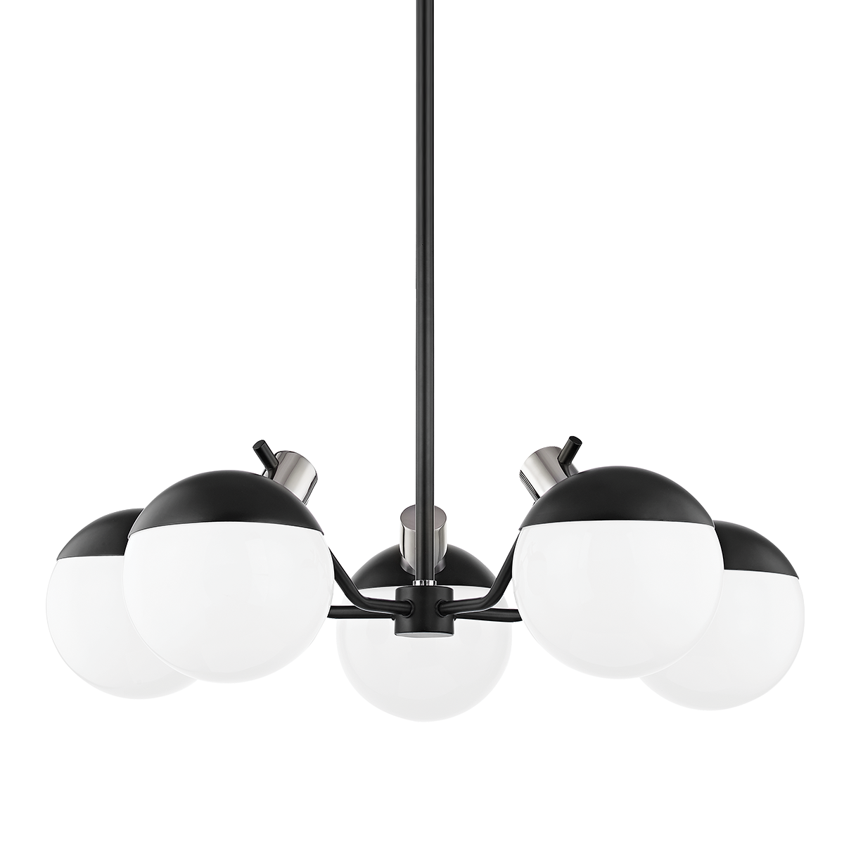 Miranda 5 Light Chandelier-Mitzi-HVL-H573805-PN/SBK-ChandeliersPolished Nickel/Soft Black-2-France and Son