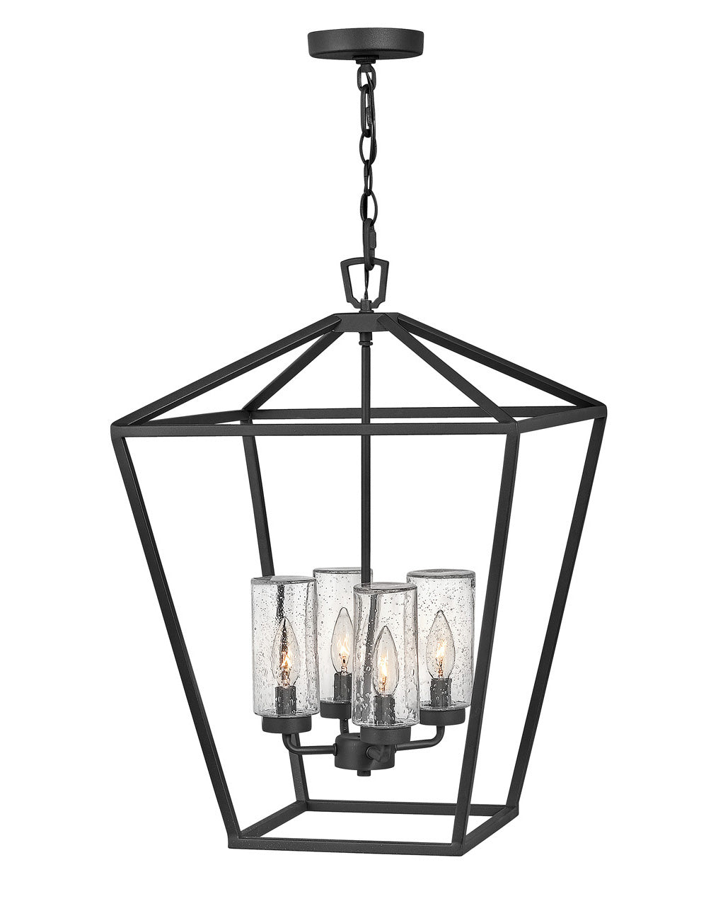 Outdoor Alford Place - Medium Single Tier 12v-Hinkley Lighting-HINKLEY-2567MB-Pendants5 Watt Cand. LED-Museum Black-6-France and Son