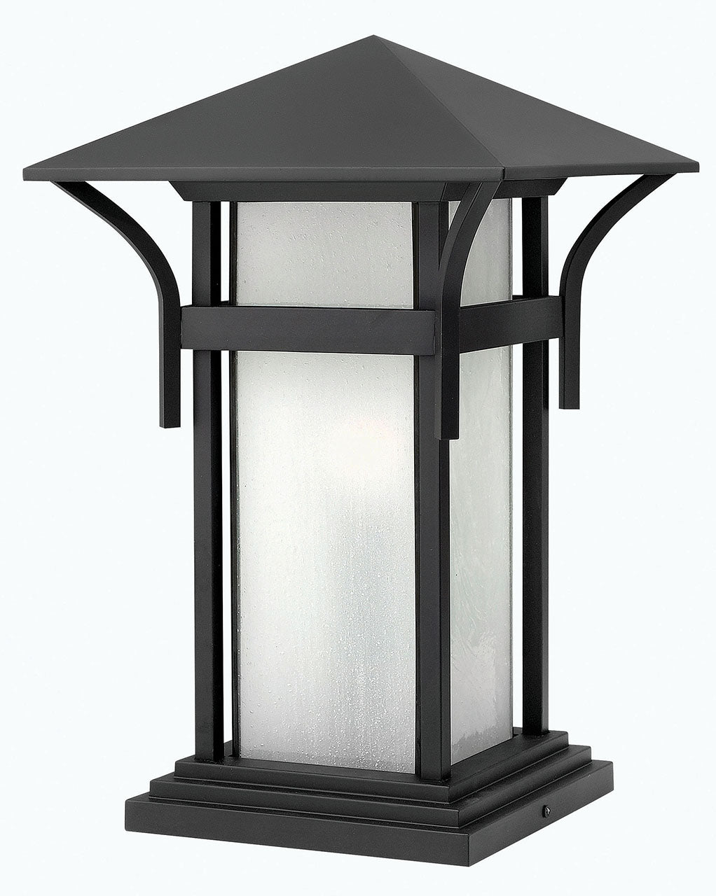 Outdoor Harbor - Large Pier Mount Lantern 12v-Hinkley Lighting-HINKLEY-2576SK-LV-Outdoor Post LanternsSatin Black-2-France and Son