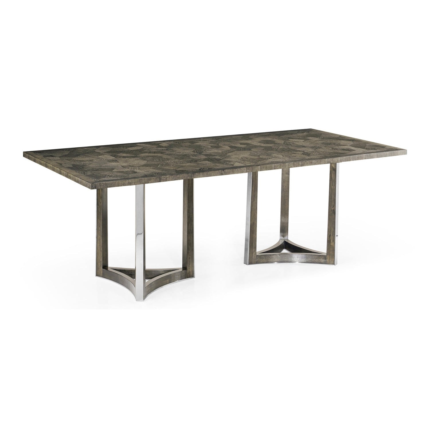 Gatsby Contemporary Grey Dining Table-Jonathan Charles-JCHARLES-500261-108L-EGN-2-Dining Tables84"-2-France and Son