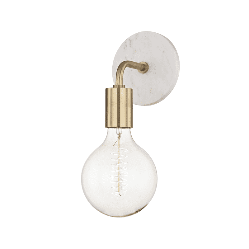 Chloe 1 Light Wall Sconce "A" Style-Mitzi-HVL-H110101A-AGB-Wall LightingAged Brass-1-France and Son