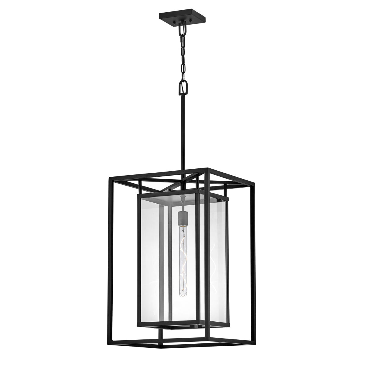 Outdoor Max - Extra Large Hanging Lantern-Hinkley Lighting-HINKLEY-2592BK-LL-Outdoor Post LanternsBlack-2-France and Son