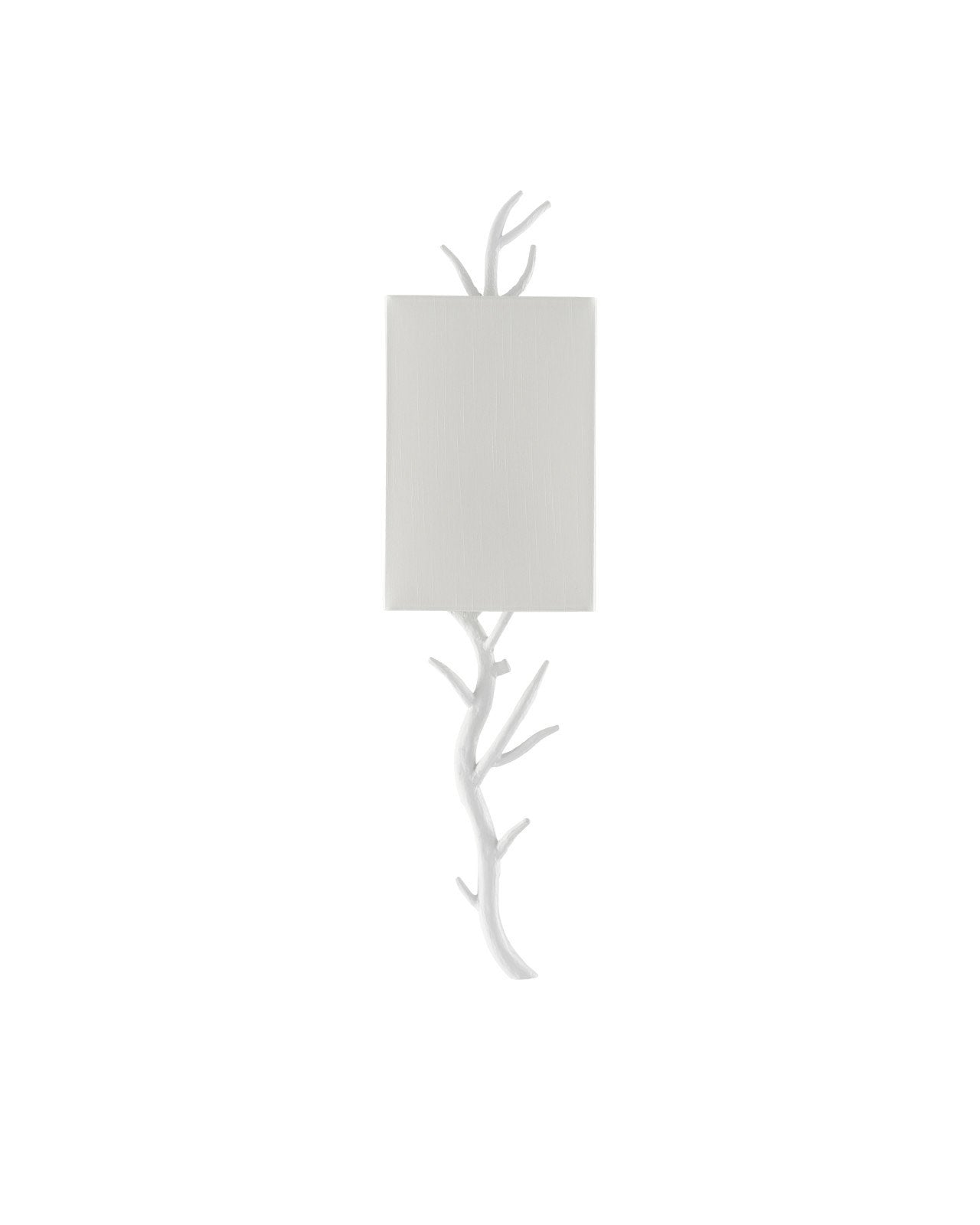 Baneberry White Wall Sconce, White Shade, Right