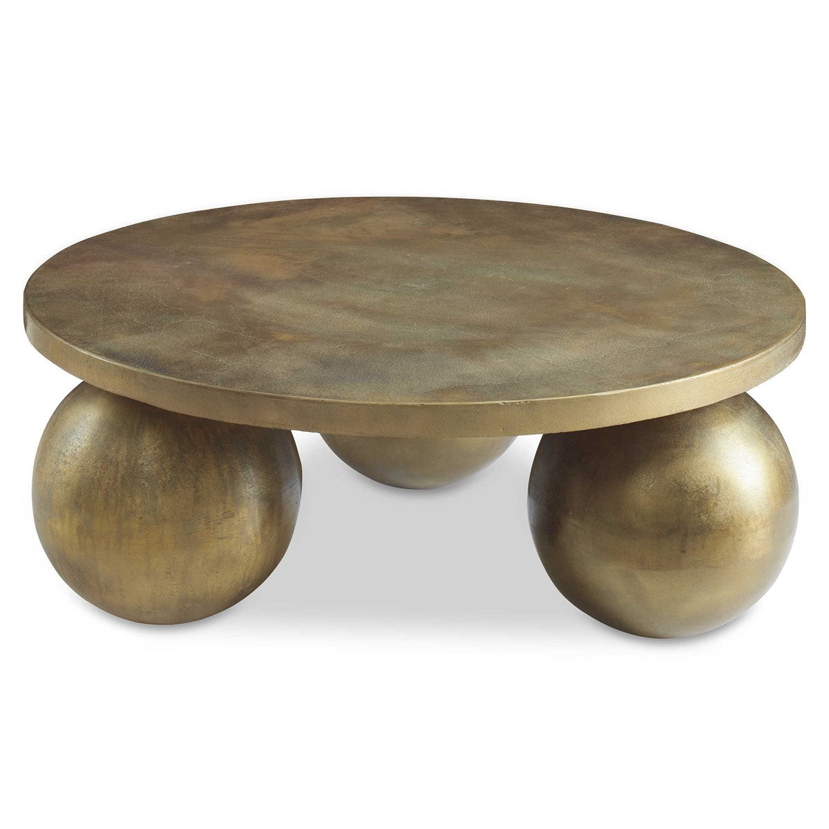 Triplet Antique Brass Coffee Table-Uttermost-UTTM-26000-Coffee Tables-3-France and Son