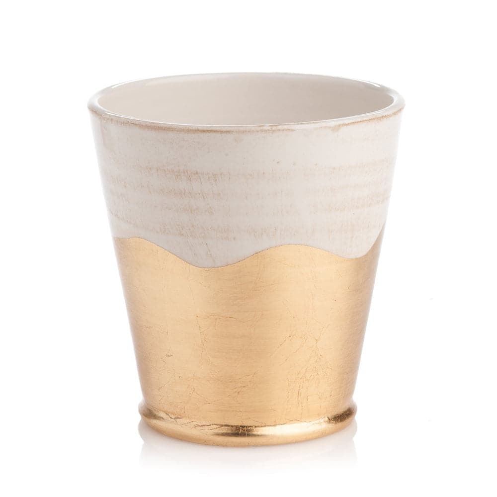 Roma Collection, Wave Cachepot with Gold Accents-ABIGAILS-ABIGAILS-260132-Decorative Objects-1-France and Son