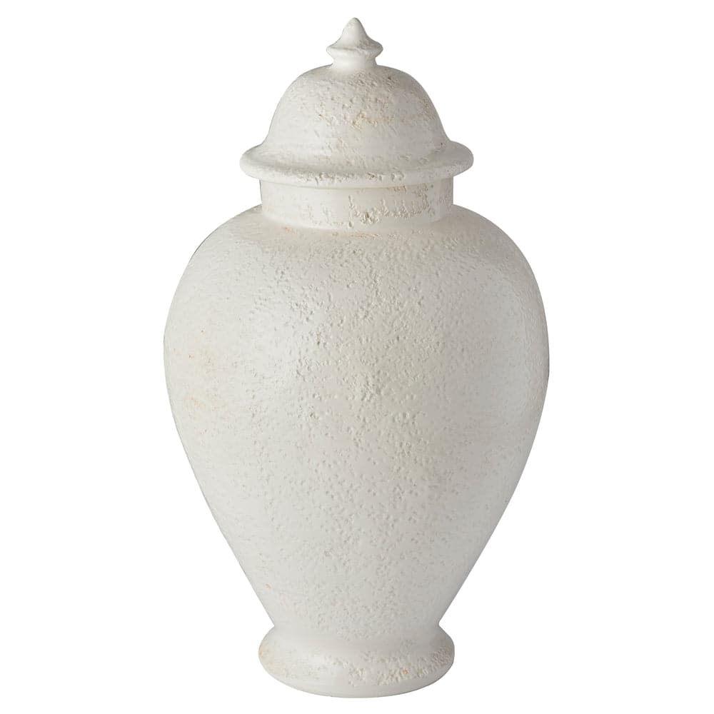 Limone Hammered Urn - White-ABIGAILS-ABIGAILS-260225-Decorative Objects-1-France and Son