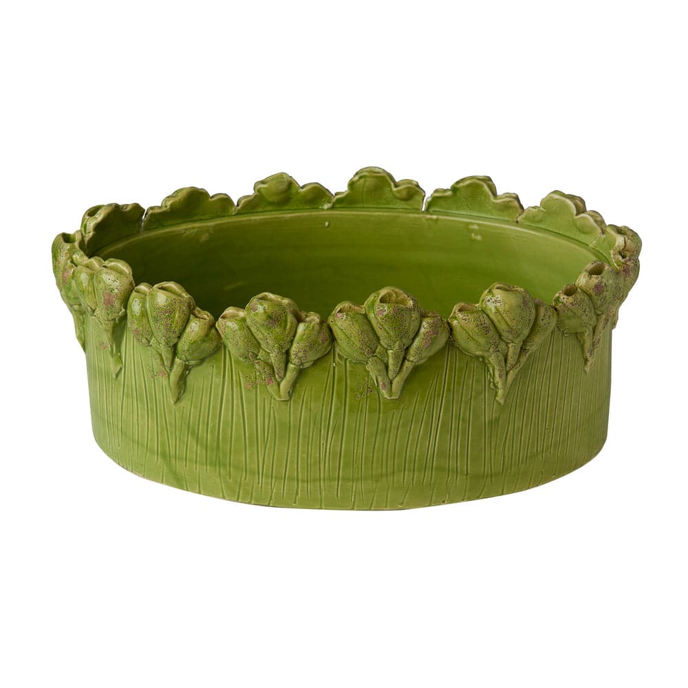 Les Fleur Oval Centerpiece-ABIGAILS-ABIGAILS-260270-Decorative ObjectsLarge-Green-1-France and Son