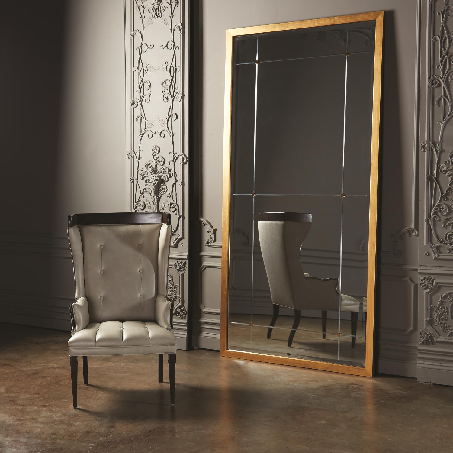 Wrenn Chair-Fabric/Leather Combo-Global Views-GVSA-2639-Lounge ChairsFabric/Leather Combo-2-France and Son