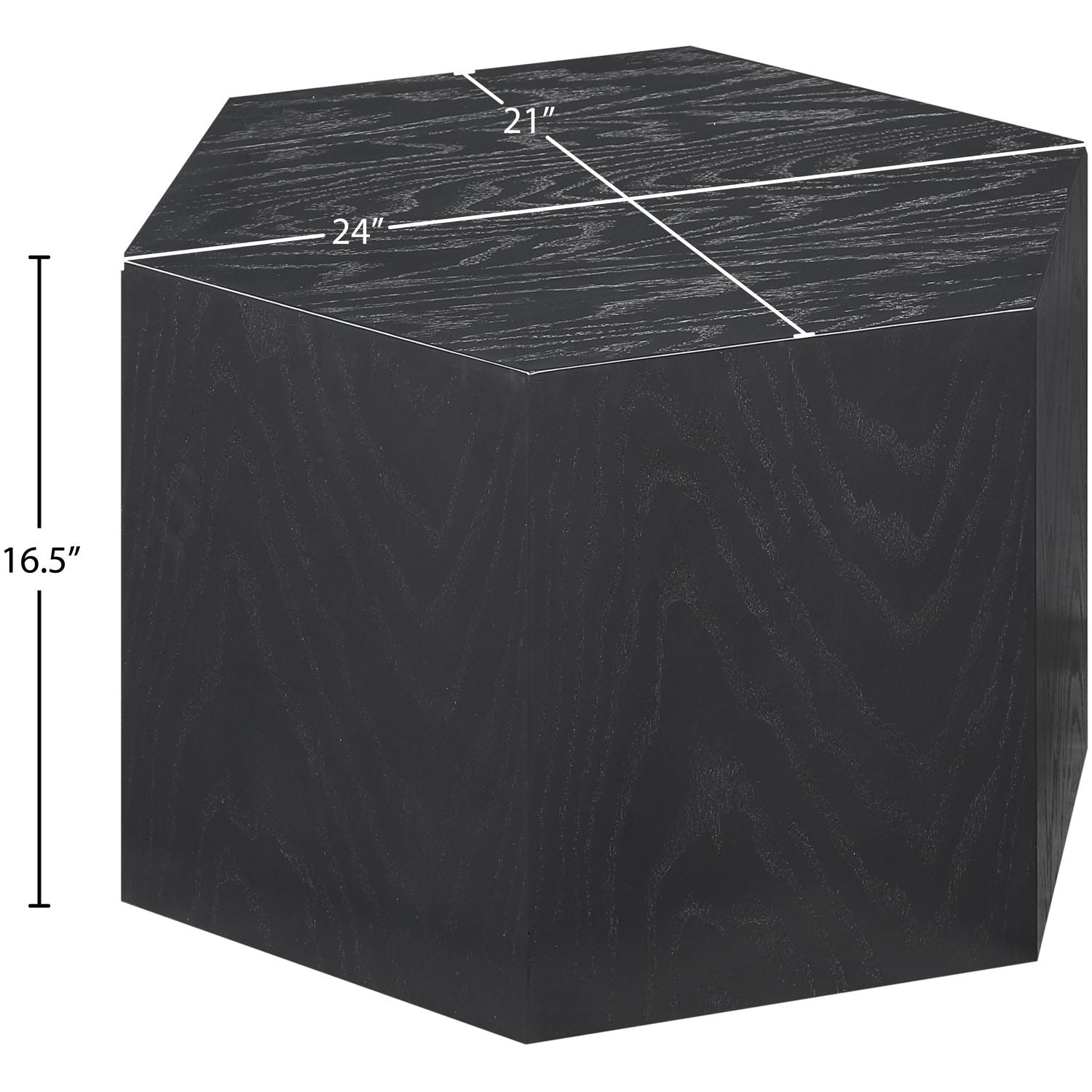 Eternal Oak Wood Coffee Table — Black