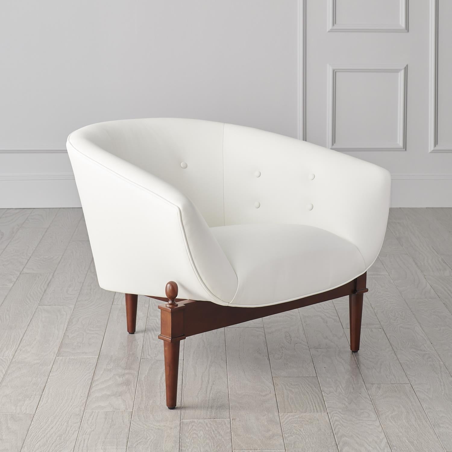 Mimi Chair-Global Views-GVSA-2367-MUSLIN-Lounge ChairsMuslin-3-France and Son