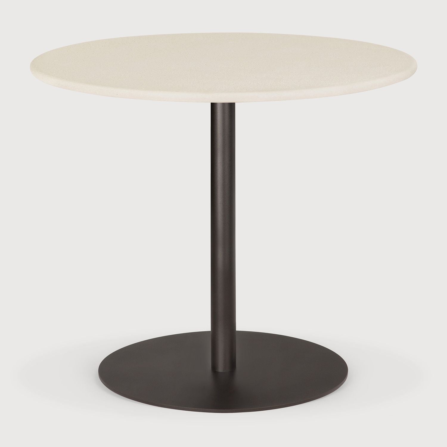 Blend Dining Table - Dark Bronze metal for 90 cm / 35.5" top, Microcement view
