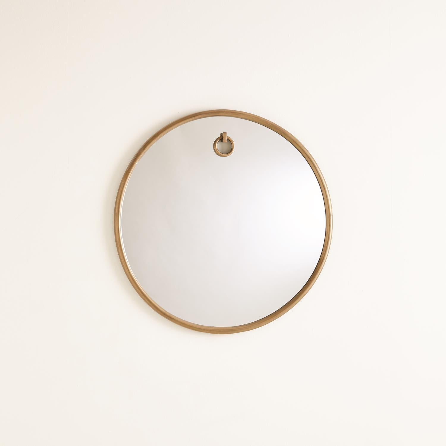 Exposed Mirror - Antique Brass-Global Views-GVSA-7.91111-MirrorsSmall-2-France and Son