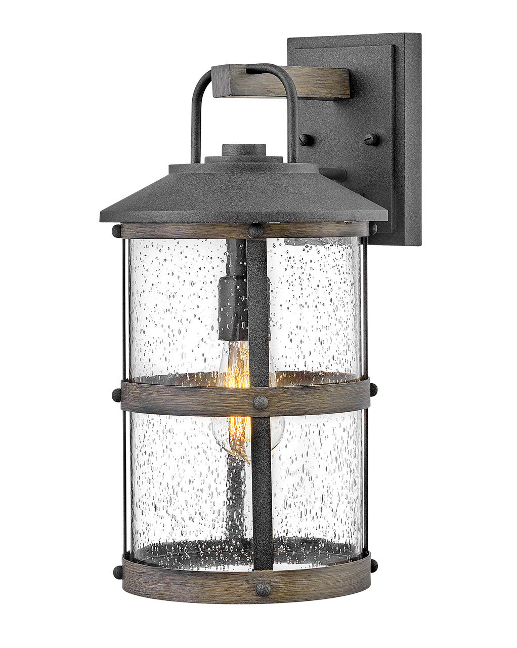 Outdoor Lakehouse - Medium Wall Mount Lantern - LED-Hinkley Lighting-HINKLEY-2684DZ-LL-Outdoor Post LanternsAged Zinc-2-France and Son