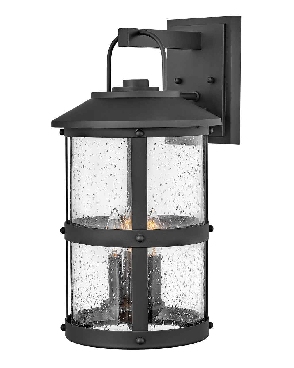 Lakehouse Extra Large Wall Mount Lantern-Hinkley Lighting-HINKLEY-2685BK-LL-Outdoor Post LanternsBlack-LED-3-France and Son