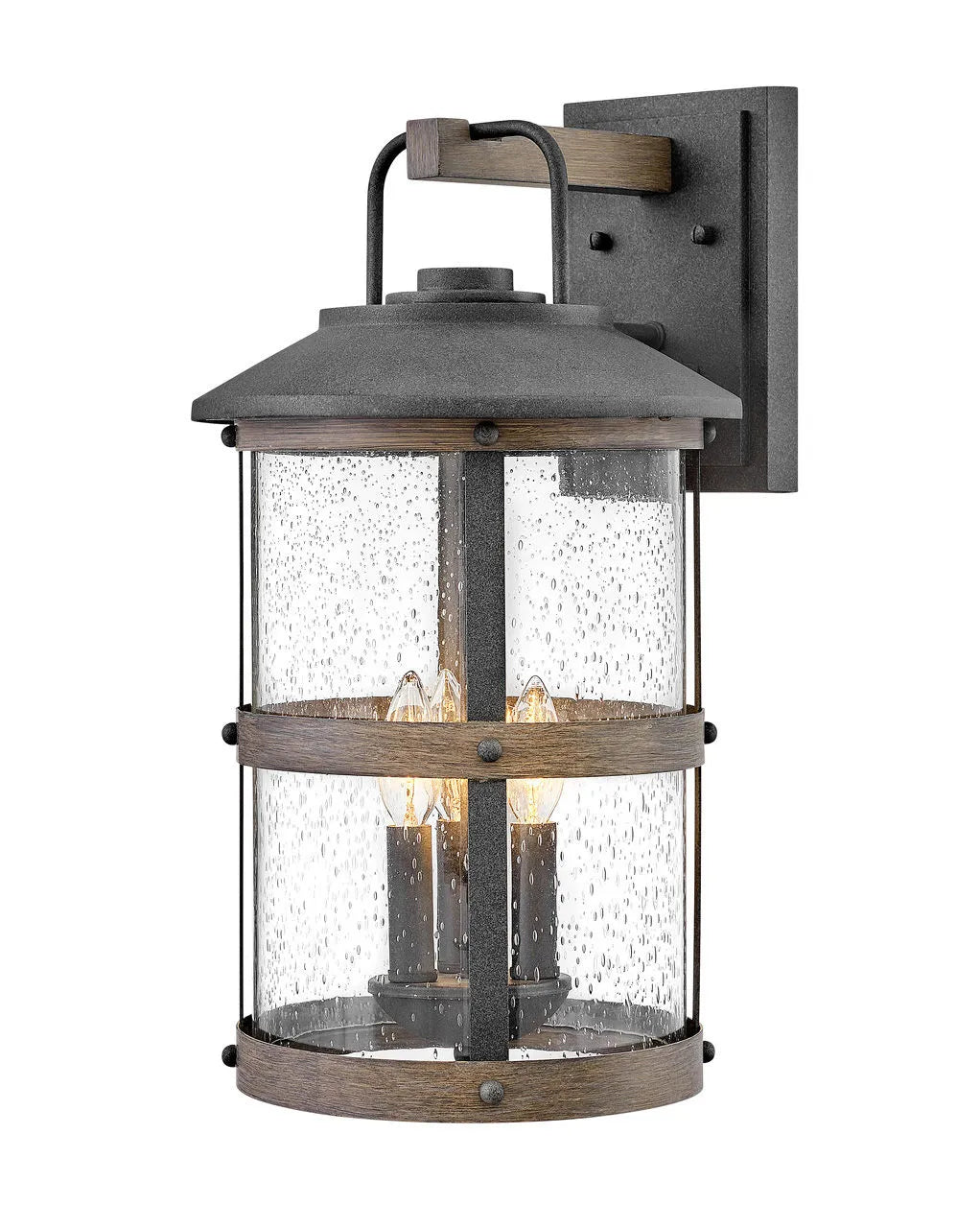 Lakehouse Extra Large Wall Mount Lantern-Hinkley Lighting-HINKLEY-2685DZ-LL-Outdoor Post LanternsAged Zinc-LED-4-France and Son