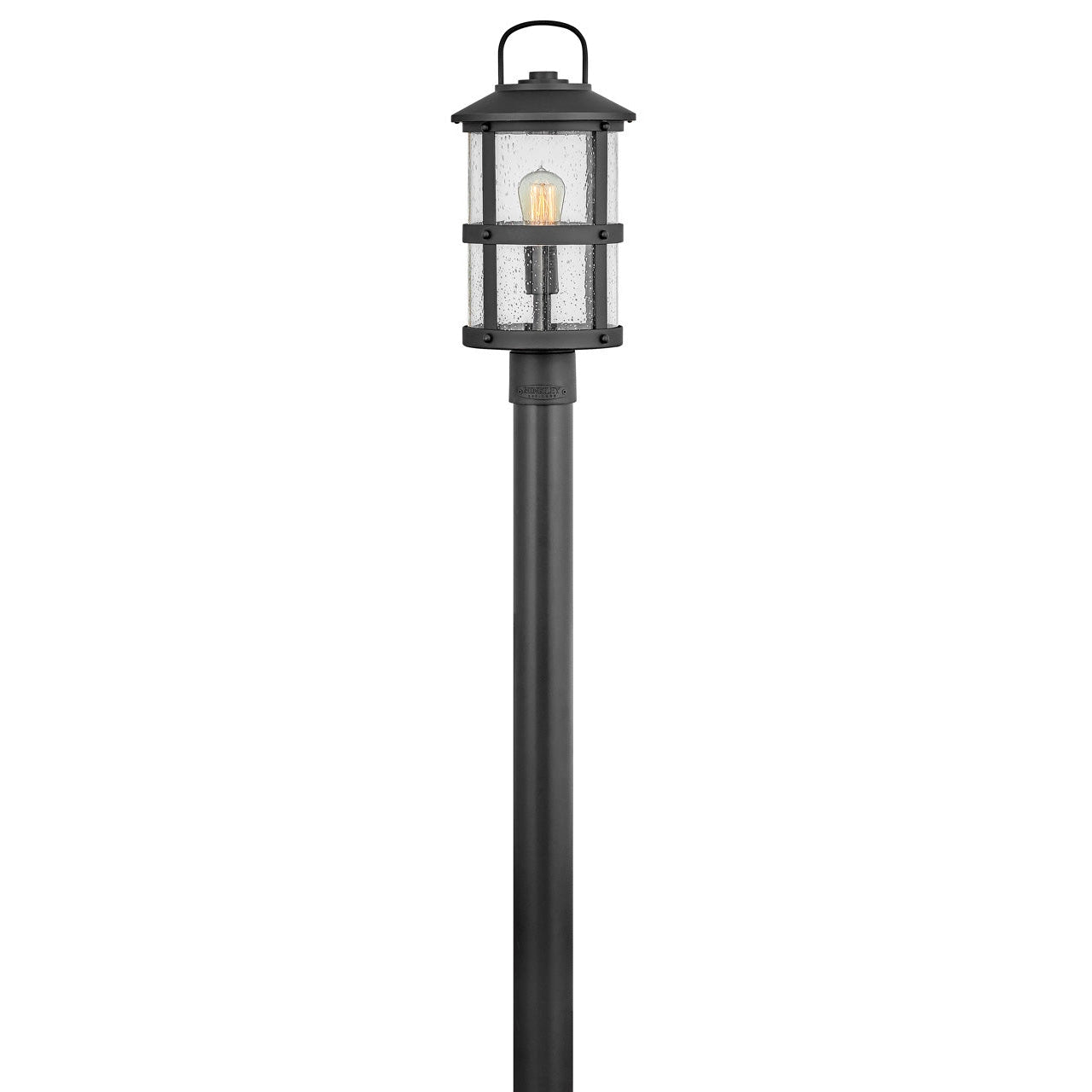 Outdoor Lakehouse - Medium Post Top or Pier Mount Lantern-Hinkley Lighting-HINKLEY-2687BK-LL-Outdoor Post LanternsBlack-LED-1-France and Son