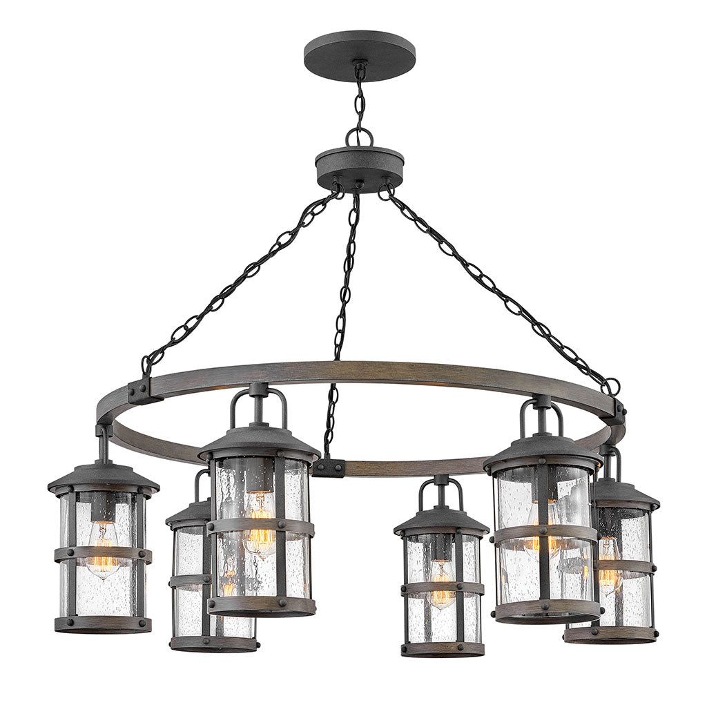 Lakehouse Medium Single Tier-Hinkley Lighting-HINKLEY-2689DZ-LL-ChandeliersLED-Aged Zinc-3-France and Son