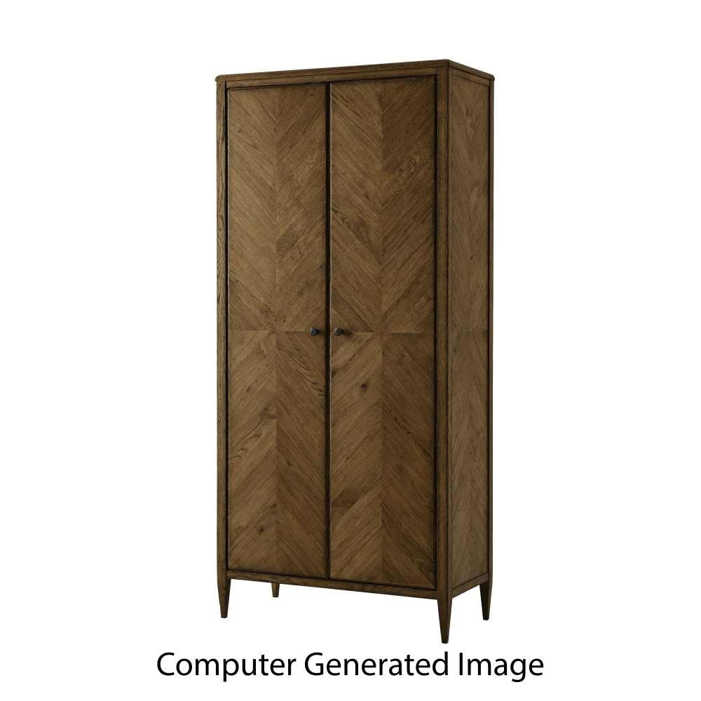 Nova Wardrobe-Theodore Alexander-THEO-TAS61044.C254-Bookcases & CabinetsDark Brown-2-France and Son